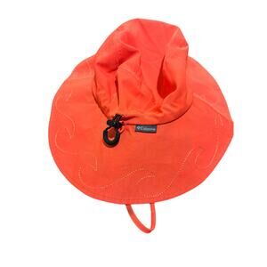 Columbia Omni-Shield Sun Hat Wide Brim Orange Womens S Hiking Fishing